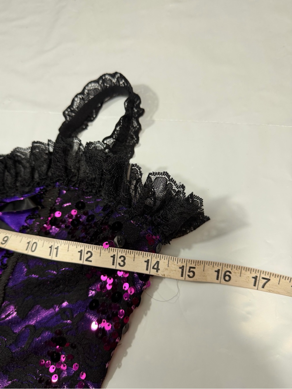 Glamour Costumes black Pink Purple DANCE Recital OUTFIT Moulin Rouge Burlesque M - Picture 6 of 16